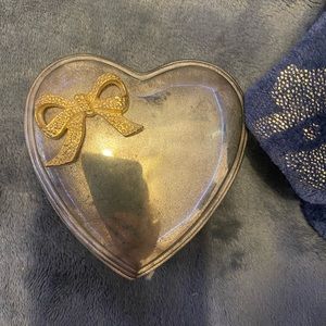 Antique golden heart locket box